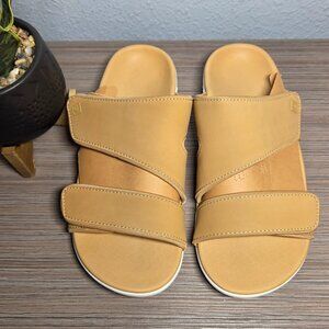 NEW!!! Spenco Kholo Nuevo Champagne/Tan Adjustable Slide Sandal – Size: 8.5 Wide